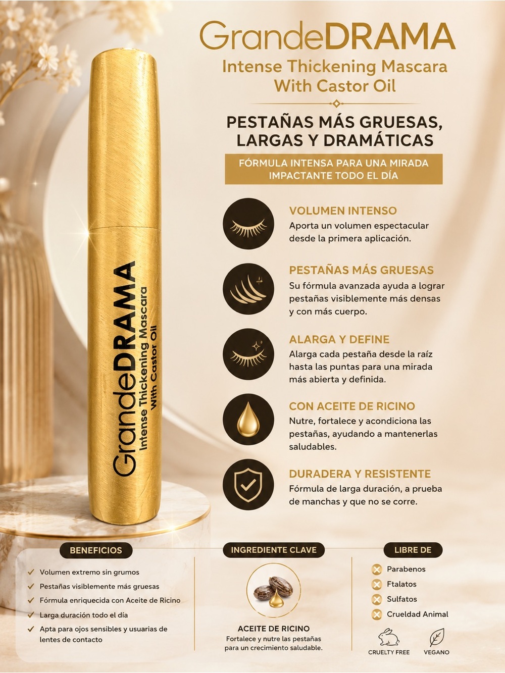 Intense Thickening Mascara - black         no waterproof